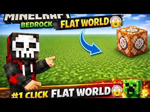 “1 Click Flat World in Minecraft😳 (Command Block Trick #minecraft #commandblock #gaming #viral