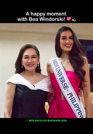 Such a pleasure to have met Miss Universe Philippines 2026 Bea Millan-Windorski sa Miss Bacolod MassKara kagabi! 👸🏻 #beamillanwindorski #missuniverse #risahontiveros #senatorrisahontiveros #masskarafestival