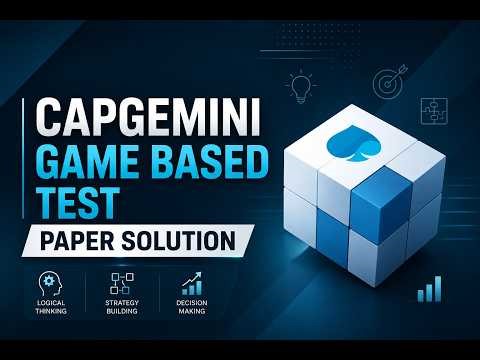 Capgemini Game Based Test Paper Solution & Hidden Concept Tricks Explained #Capgemini #Placement