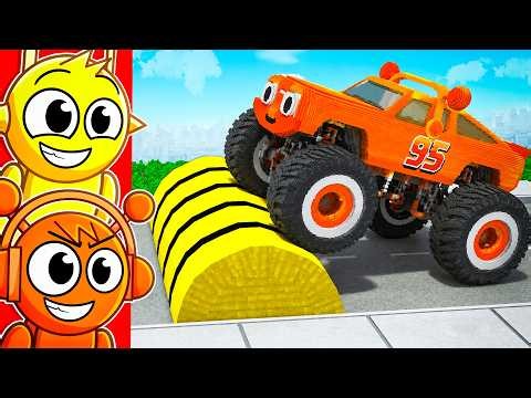 Sprunki MONSTER TRUCK vs SPEED BUMPS in Teardown!