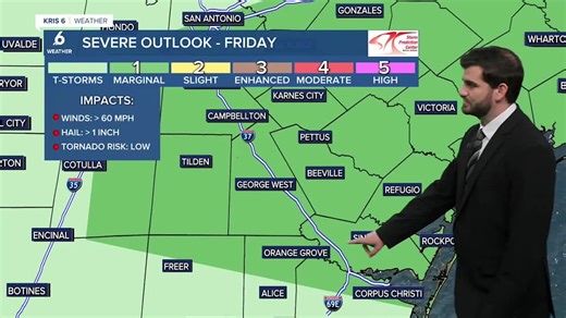 KRIS 6 Midday Weather: A cloudy and humid Thursday with storms to the northwest, we're tracking better storm chances locally heading into Friday