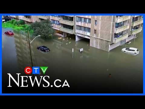 Apartment residents displaced by flash flooding