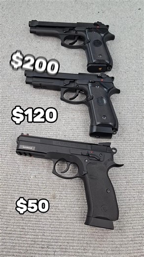 $50 vs $120 vs $200 Beretta M9 airsoft