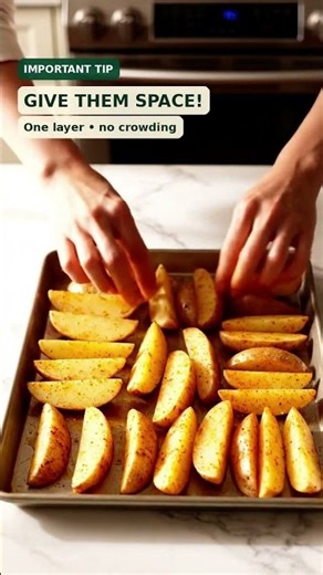 Crispy Baked Potato Wedges 🥔 The Secret to Perfect Crunch! #Shorts