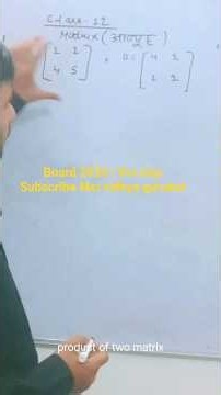 #product of two matrix #12thmathobjectiveforboardexam2026