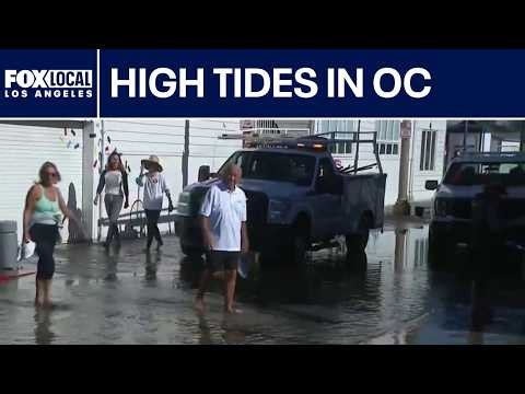 Coastal flooding in Newport Beach