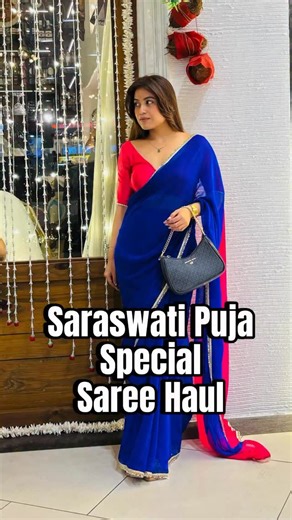 Rhitwika Chakraborty on Instagram: "Myntra Affordable Saree Haul 😍 @myntra ✨ Comment for the links and I’ll also be adding the links in my story highlights 👀 These Myntra saree finds are too good to miss – stylish, comfy, and under budget! 💃🛍️ [Asmr unboxing, saree, Myntra, sale, Myntra finds, unboxing video, cute saree find, Myntra aesthetic haul, viral products, under budget, cotton saree, Myntra] #trendingreels #Myntra #MyntraFinds #MyntraHaul #viral affordablefinds explorepage explorepag