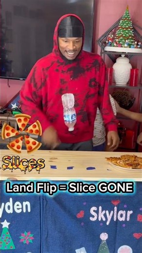 This Bottle Flip Game Decides Who Eats 🍕Inspiried by “The Royalty Family” #shorts #shortsfeed #food