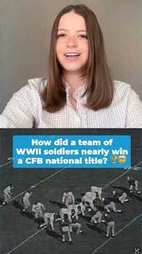 How did a team of WWII soldiers nearly win a CFB national title? 🏈 #shorts