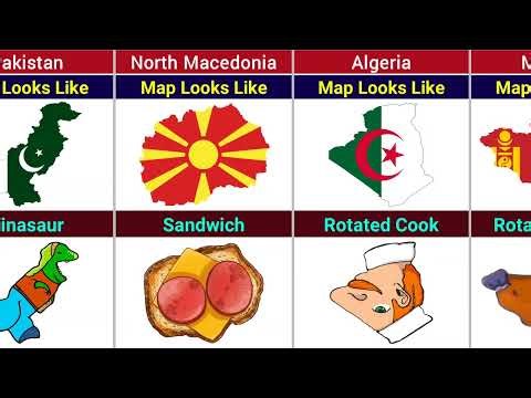 Countries Map That Looks Like Pictures | Amazing World Map Illusion Compilation 🌍