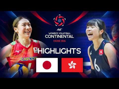 Japan 🇯🇵 vs Hong Kong, China | Preliminary Phase | AVC Women's Continental Championship | Highlights