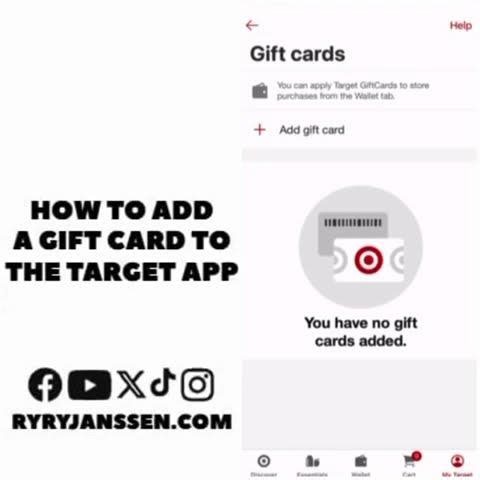 How to add a gift card to the Target app