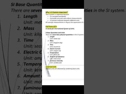 SI System Explained | International System of Units for Beginners