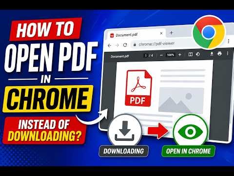 How to Open PDF in Chrome Instead of Downloading (2026 Fix)