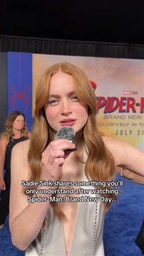 A one word tease from Sadie Sink for #SpiderManBrandNewDay 👀