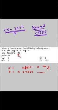 Board Question Computer Science 2025 #ai #programming #databaseconcepts #cbse12 #computerscience
