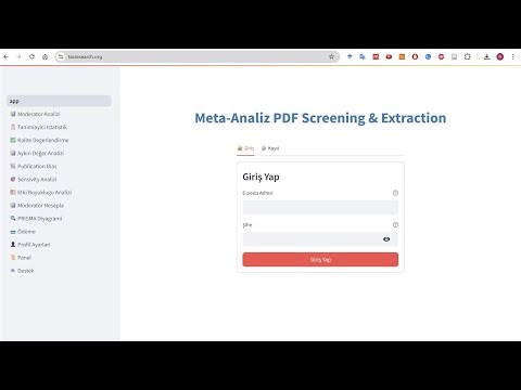 Baştan Sona Meta-Analiz 15: Dergiye Yükleme
