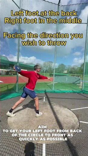 Discus - Half turn Discus throw | #tutorial #coaching #trackandfield #discusthrow