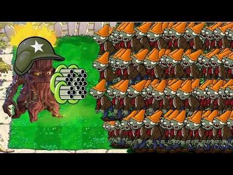 1 Threepeater Fire vs Giga Gargantuar vs Dr.Zomboss - Plants vs Zombies Hack #pvz #plantsvszombies