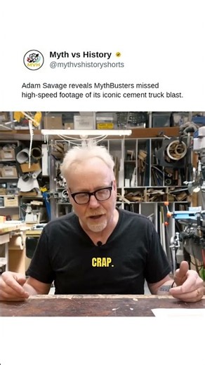 Adam Savage reveals MythBusters missed high-speed footage of its iconic cement truck blast.