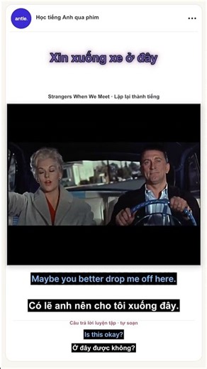 Xin xuống xe ở đây | Could you drop me off here?