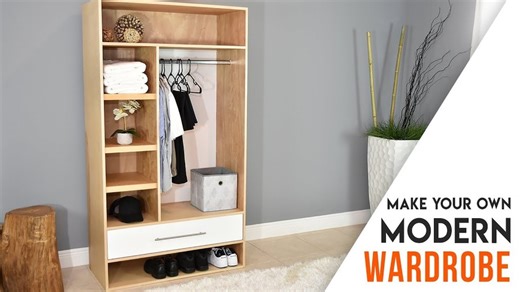 Making a Closet MODERN Wardrobe with a drawer | DIY Creators