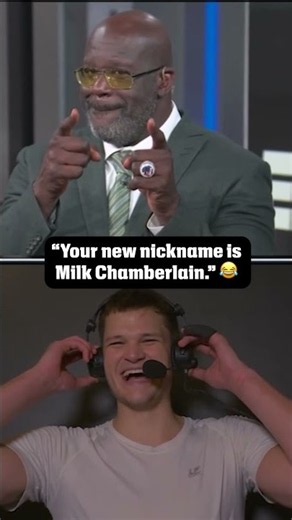 Shaq's new nickname for Walker Kessler 😂🥛
