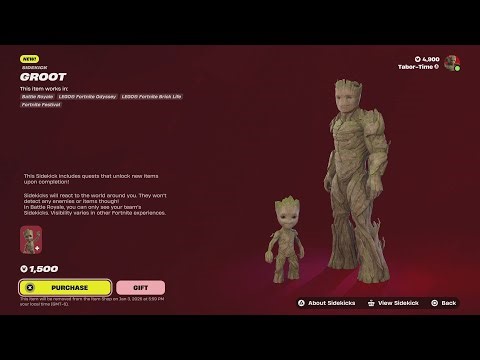 BABY GROOT IS NOW IN FORTNITE