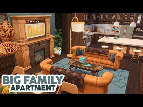 Big Family Apartment for 8 Sims // The Sims 4 Speed Build: Apartment Renovation