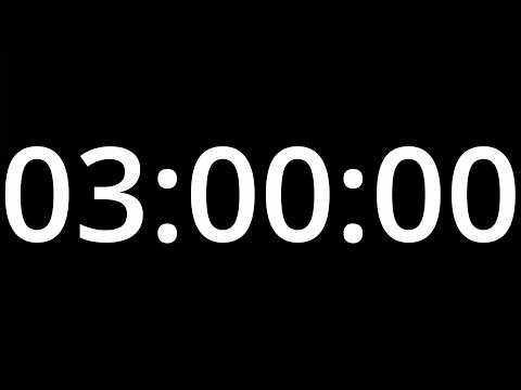 3 HOUR TIMER with alarm - COUNTDOWN Clock Alarm