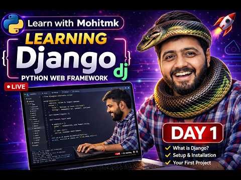 Django Full Course Day 1 Part-2 🚀 | Python Web Framework for Beginners | Live Project Start💻 (Live)