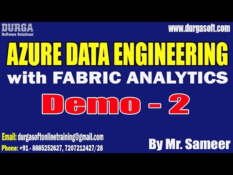 AZURE DATA ENGINEERING with FABRIC ANALYTICS tutorials by Mr. Sameer On 23-12-2025 @7:30PM (IST)