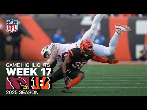 Arizona Cardinals vs. Cincinnati Bengals Game Highlights | NFL 2025 Season Week 17