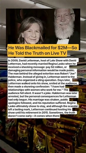 David Letterman Was Blackmailed for $2 Million—Then He Went on Live TV and Confessed the Truth