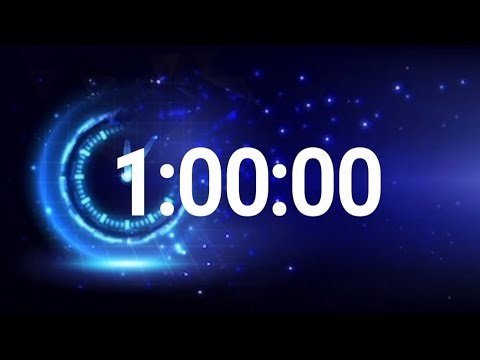 1:00:00 Minute Countdown Timer with Relaxing Music | HD Background for Focus, Study & Meditation