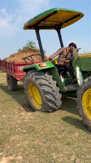 😱 Full Loaded Trolley Overturned! John Deere 5310 CRDI 4x4 🚜 #tractorvideo #johndeere