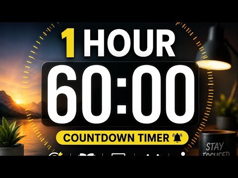 60 Minute Timer with Relaxing Clock Animation