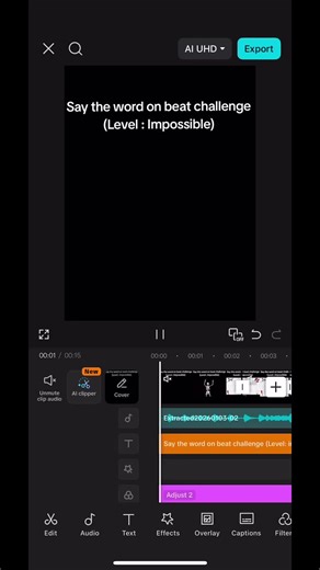 CapCut Template for Say the Word Challenge