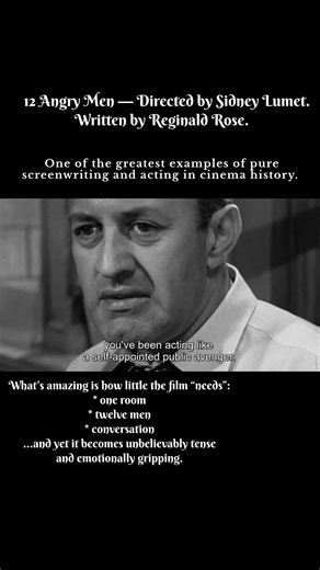 12 Angry Men — Directed by Sidney Lumet. Written by Reginald Rose. #cinephile #movie #shorts