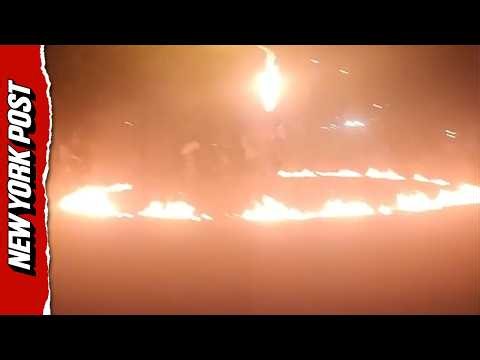 Unhinged Teen Blasts Flamethrower in Chaotic Takeover
