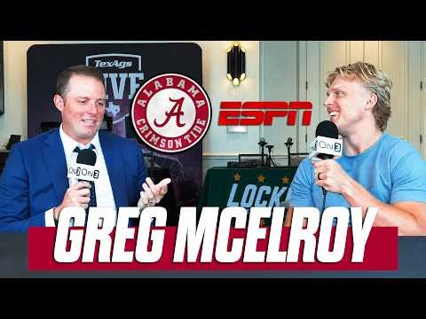 ESPN's Greg McElroy Talks Alabama QB Battle, College Football Playoff Ranking Reveal Show