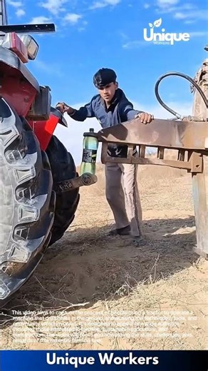 Tractor Maintenance in the Field: Farmer Refuels and Prepares Machine for Work