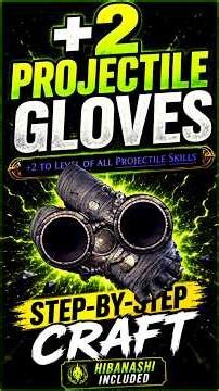 ⚡+2 Projectile Gloves Step-by-Step Craft | PoE 2 #shorts
