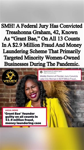 Grant Bae Founder CONVICTED: Treashonna Graham Guilty on All 13 Counts in $2.9M Fraud Case#shorts