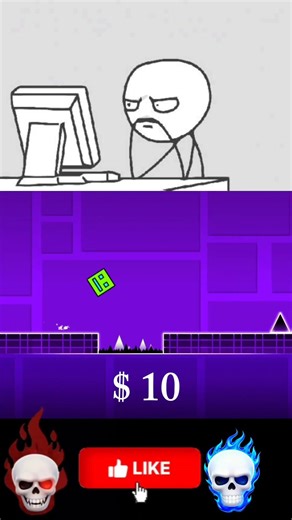 Geometry box lvl.02 $ 1 - $ 50 money 🤑 #money #geometrydash #gameplay #edit