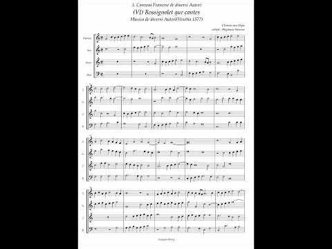 Jacobus Clemens non Papa, Canzon Francese "Rossignolet que cantes" (Musica di diversi Autori No3-6)
