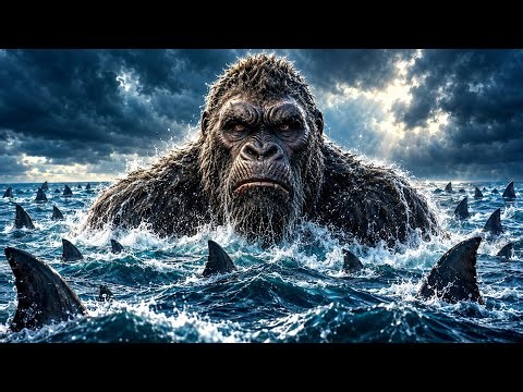 When Giant Kong Gets Surrounded by Sharks in the Ocean Godzilla x Kong: The New 2024 Movie Explained