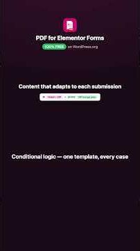 Create PDF Documents for Elementor Form - Free