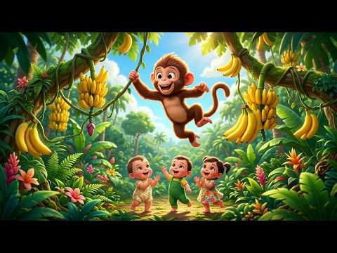 Monkey Jumping on the Tree 🌴🐵 Fun Baby Dance Song | Kids Jungle Music & Toddler Dance