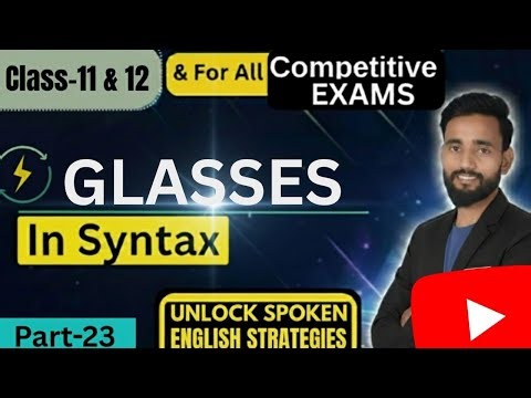 🔥How to Use “Glasses” in a Sentence | Syntax Guide| By Vinay Sir #englishgrammar 🔥✍️